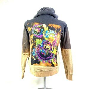 Nike Rick and Morty Bleached Sweatshirt Mens Small Hoodie Streetwear
